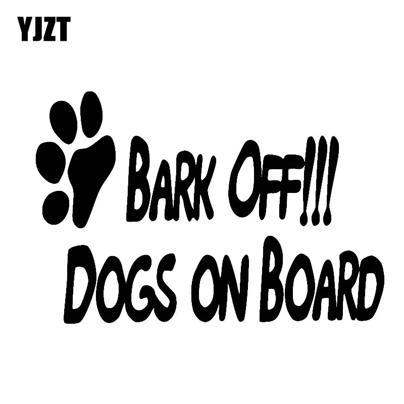 YJZT 12 7 см * 8 4 лай OFF DOG на борту виниловые милые следы собаки наклейки автомобиль