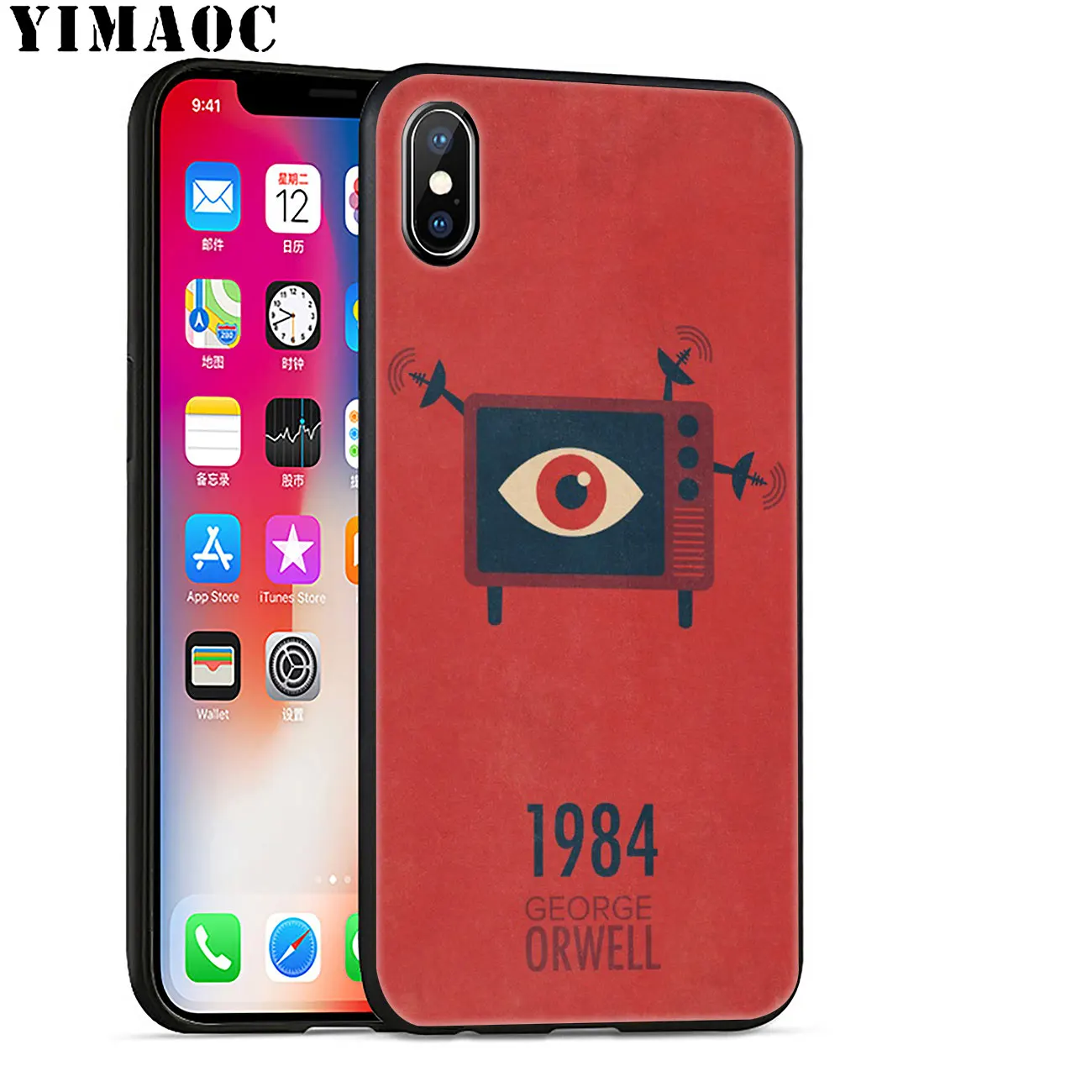 Чехол для телефона YIMAOC мягкий силиконовый iPhone 11 Pro XS Max XR X 6 6S 7 8 Plus 5 10 черный |