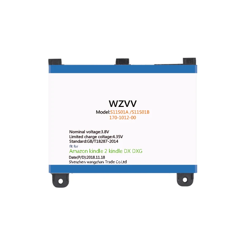 Wzvv 2040 мА/ч литий ipolymer Батарея S11S01B S11S01A для Amazon kindle 2 DX DXG 170 1012 00
