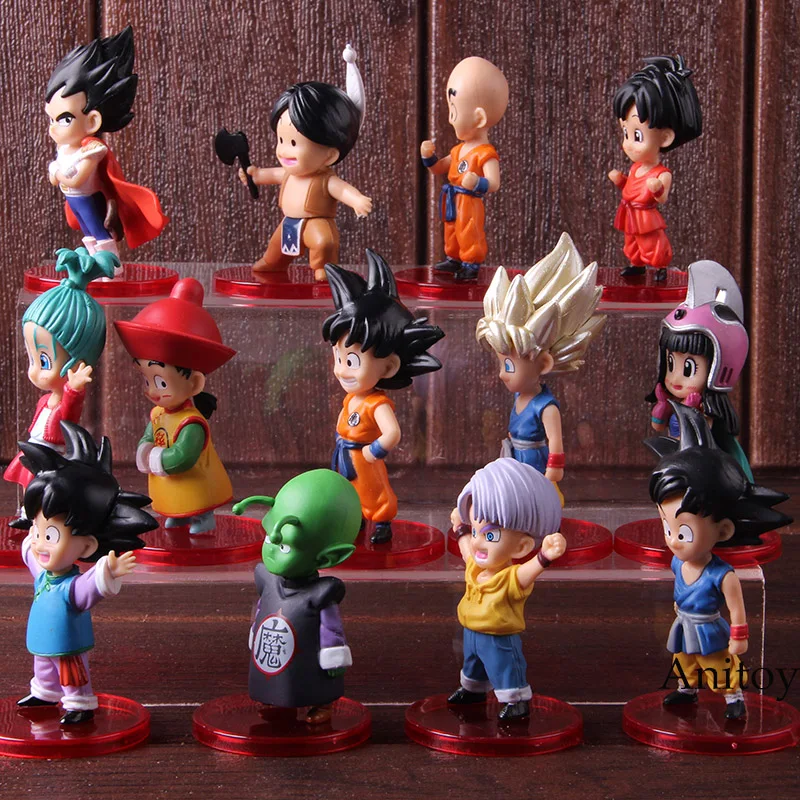 Детства Сын Гохан Готен Goku Krillin высокого шорты «Вегета» пикколо Upa Bulla Чичи фигурка "Dragon Ball" Акция подарки для мальчиков 13 шт./компл