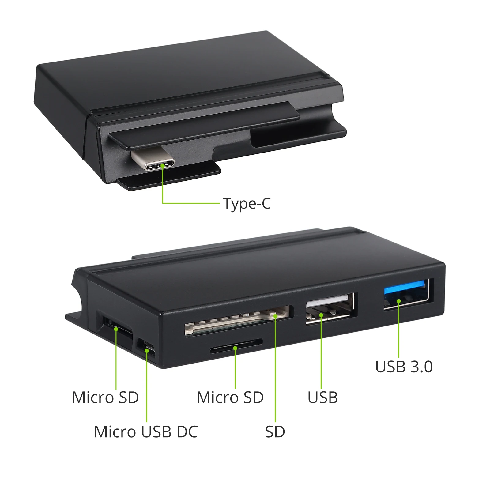 LiNKFOR высокоскоростной USB C концентратор адаптер 3 слотный кардридер 0