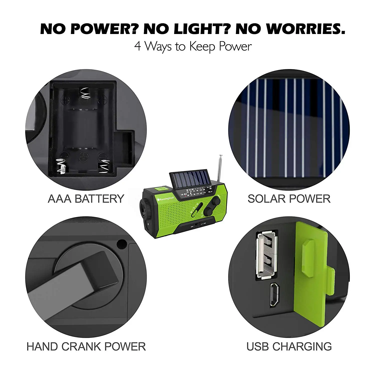 Радио Солнечный цифровой Кривошип аварийный AM/FM NOAA погода портативный радио