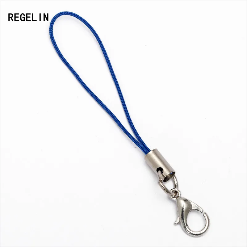 royal blue Чехол для мобильного телефона REGELIN, ремешок Лариат, застежка-лобстер, шнур для сотового телефона, цепочка для ключей, подвеска, кольцо с разъемом «сделай сам» - Цвет: royal blue
