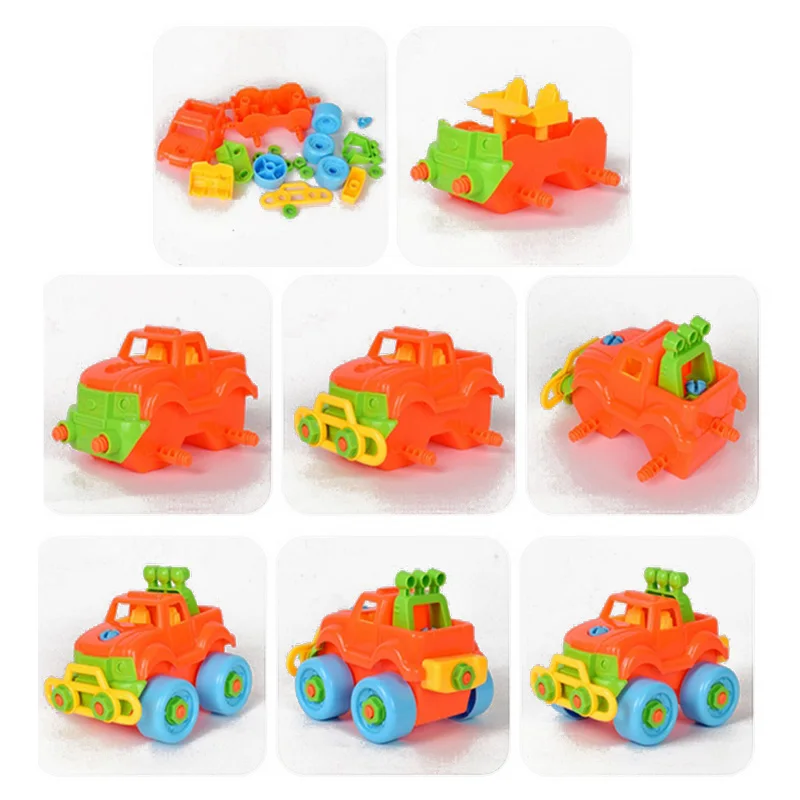 DIY Disassembling Jigsaw Building Assembled Toys Children's Blocks Toy With Tool Clamp Screwdriver Educational Kids | Игрушки и