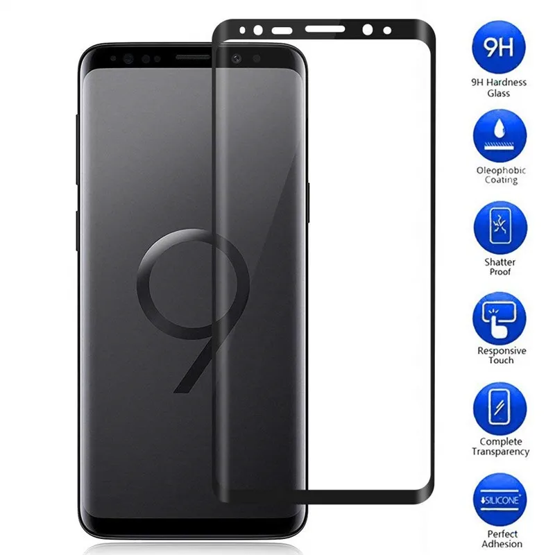 Закаленное 3d стекло для Samsung Galaxy S9 Защитное экрана S 9 G960F G960 стеклянная пленка с
