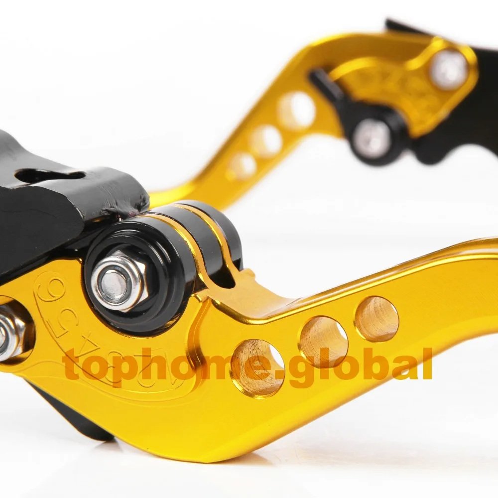Золотые короткие регулируемые рычаги тормоза сцепления CNC для Suzuki GSXR 750 1989 1995 1990