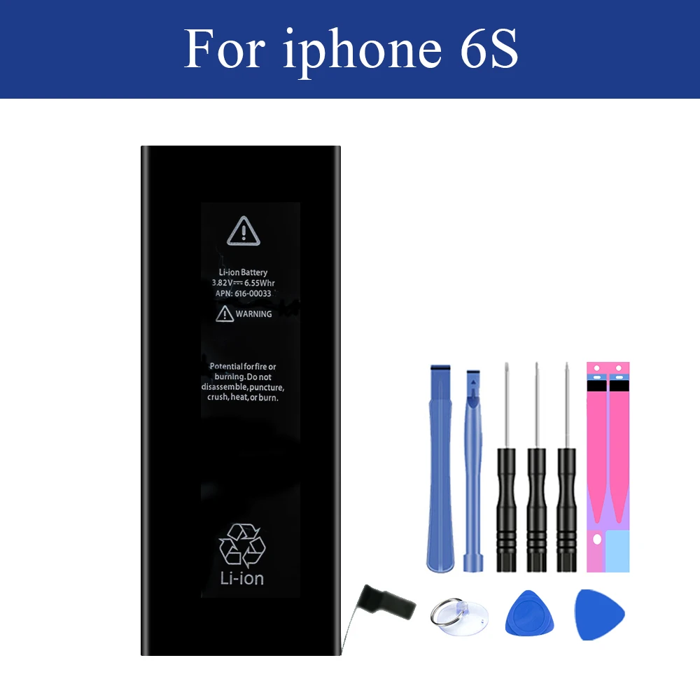 Верхняя батарея для iPhone 6 6s 7 6plus plus внутренняя телефона 2750 мАч 2915 литий-ионный +