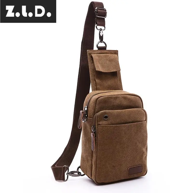 Z.l.d. Горячая Распродажа Новая сумка через плечо мужская нагрудная сумка Холщовая Сумка для отдыха мужская и wo Мужская нагрудная сумка Диагональ