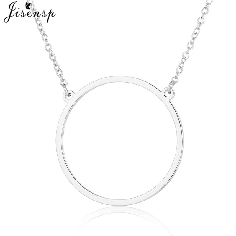 Jisensp Simple Round Stainless Steel Bracelets for Women Adjustable Gold Bracelet Bangles Lady Bridesmaid Gift pulseras - Окраска металла: necklace silver