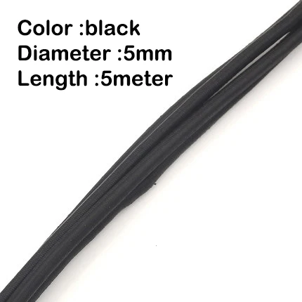 5mm 5meter black 5-10 м/мешок 20-60 мм нейлоновая плоская эластичная лента для шитья аксессуары Резиновая лента для шитья тесьма для одежды Нижнее белье Черный Белый - Цвет: 5mm 5meter black