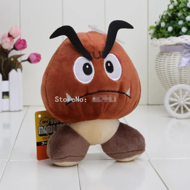 14 см мягкая игрушка гриб из Super Mario Bros goomba плюшевая кукла