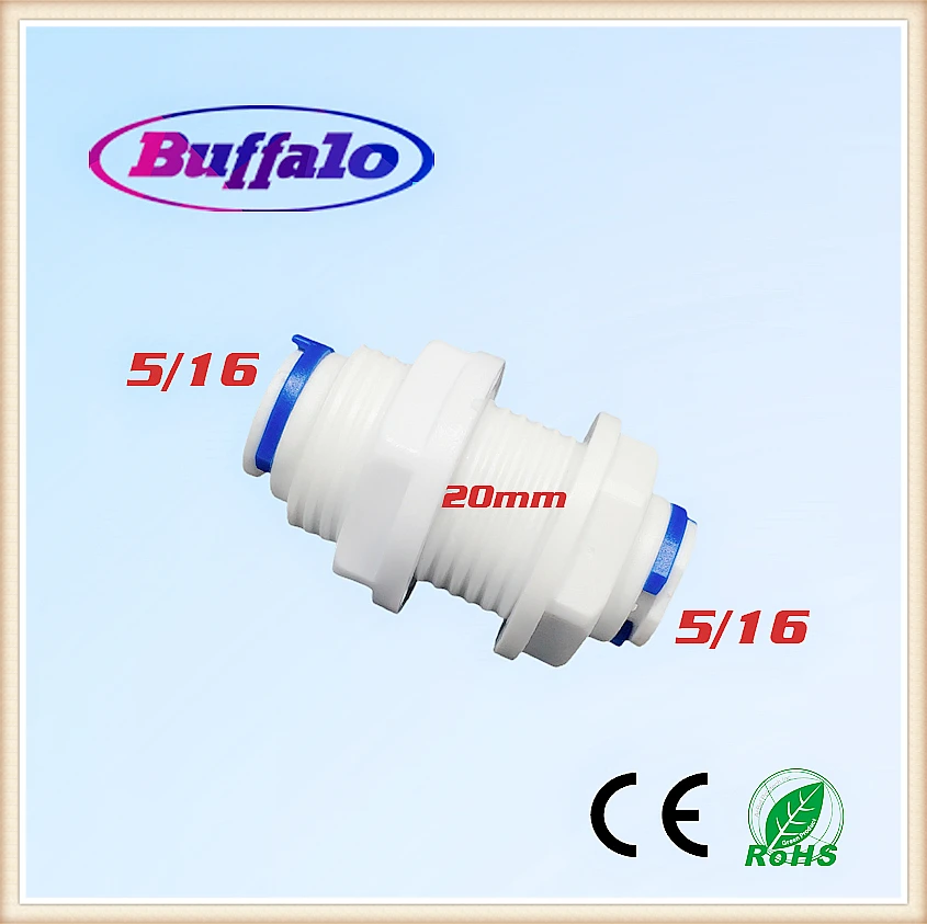 5/16 &quotOD Пробки Воды RO Прямо с резьбой Переборки Фитинги Быстрый Разъем