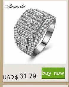 AINUOSHI модные мужские Оригинальные 925 пробы серебряные кольца с Sona Promise крутые вечерние ювелирные изделия красивый подарок на день рождения