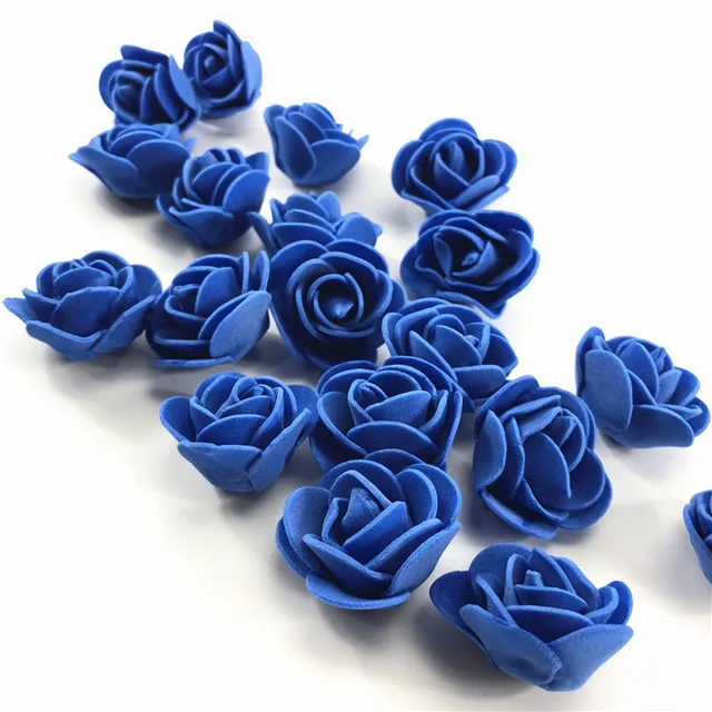 blue 1 шт. 15 см/20 см/35 см пена Роза медведь плесень DIY игрушка Искусственный цветок розы медведь пластик медведь розы собака удачи модель - Цвет: blue