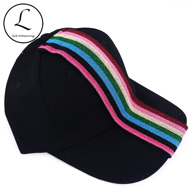Повседневные цветные Хлопковые бейсболки с лентами для женщин и девочек летние