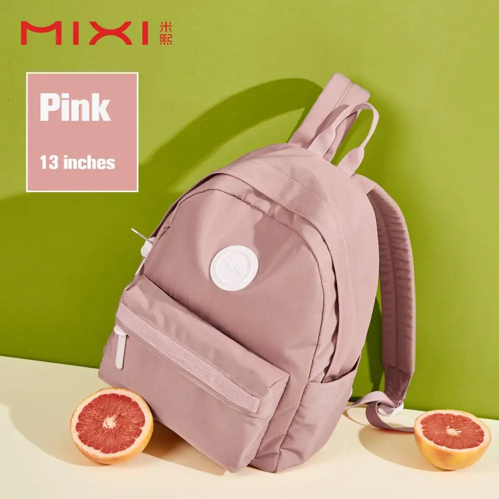 Pink 13 inches Mixi рюкзак в консервативном стиле женские школьные сумки для подростков Большая вместительная Студенческая сумка через плечо - Цвет: Pink 13 inches