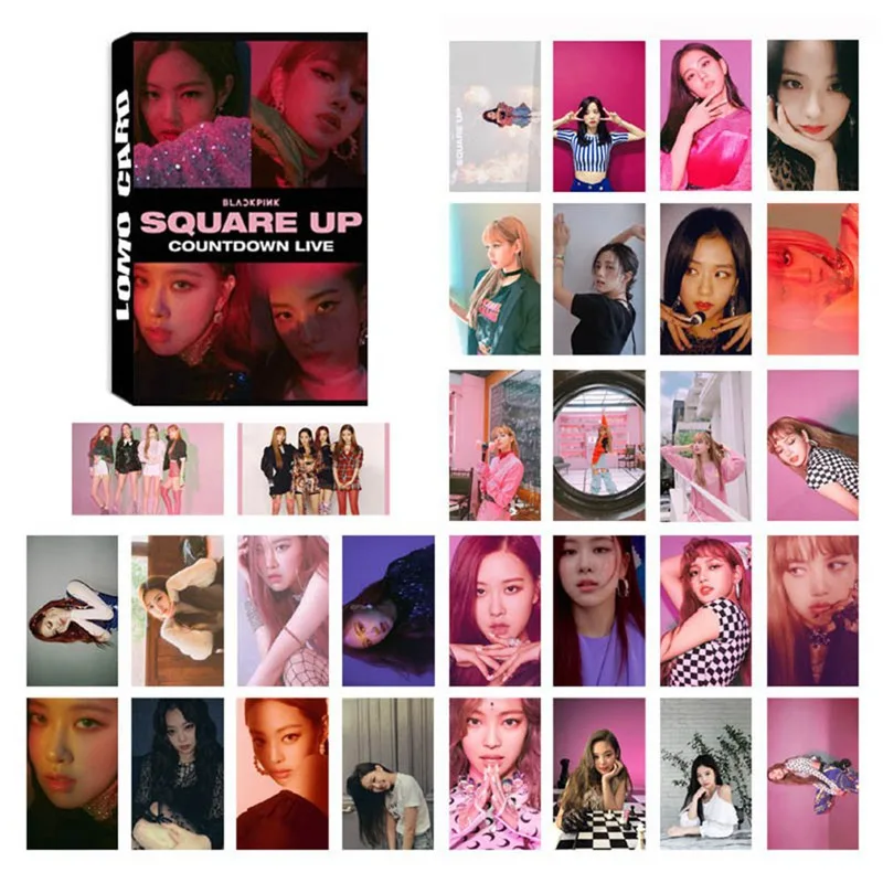 30 шт./компл. K-POP BLACKPINK альбом квадратный дважды альбом для летних ночей, а также для самодельные Бумага ЛОМО карта фото карты HD Фотокарта