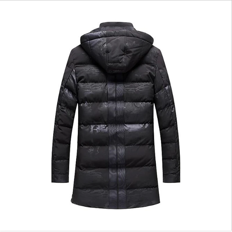 Зимняя мужская куртка Мужская длинная одежда хлопковая теплая шапка новые