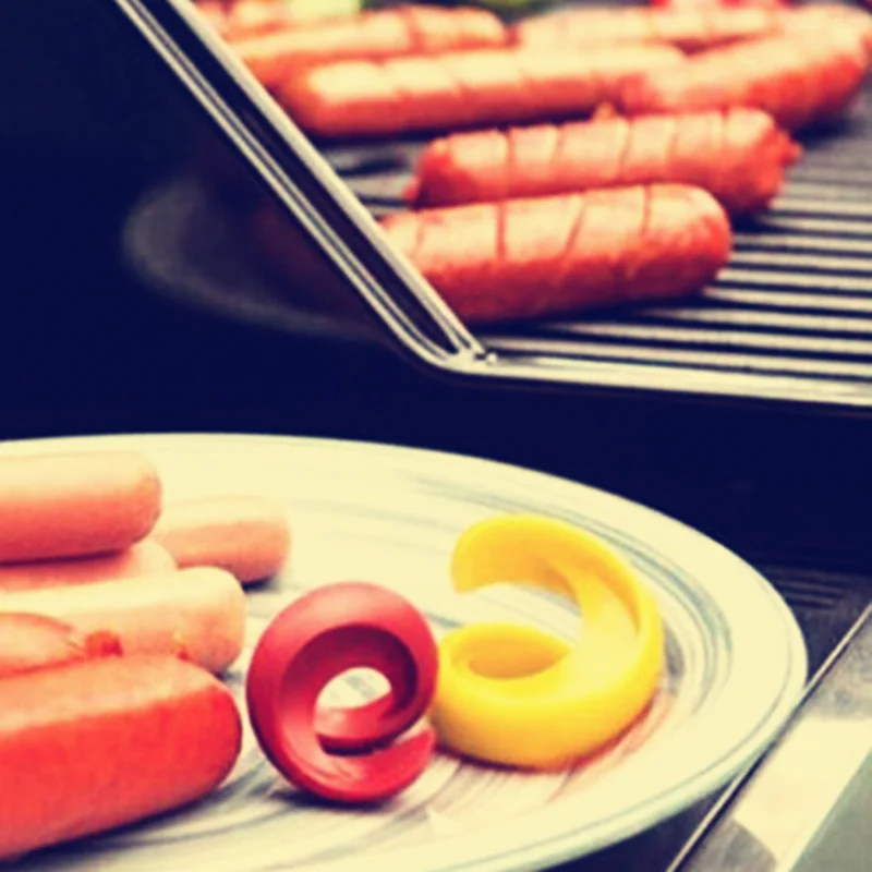 2 шт./компл. пластиковый ручной колбасный нож спиральные резаки для барбекю хот