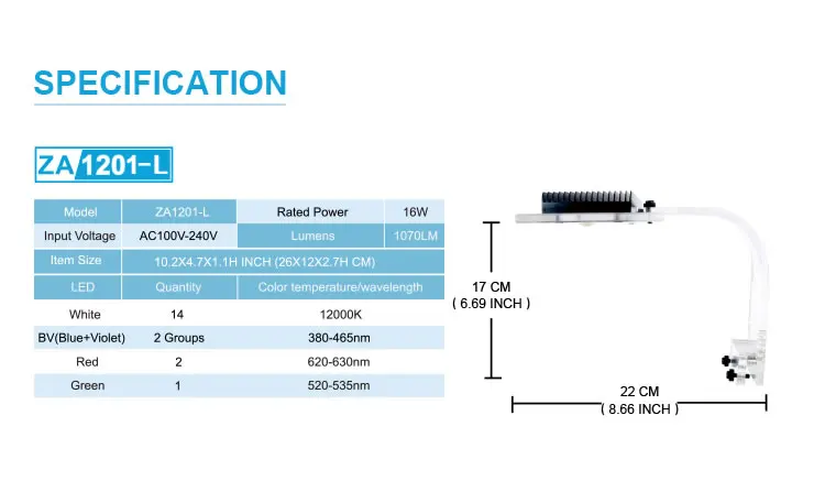 Zet светильник AQUQ wifi светодиодный. ZA1201 ZA1201L ZA1201 wifi полный спектр морской воды Коралловая лампа, через приложение контрольный светильник. SPS светодиодный светильник LPS