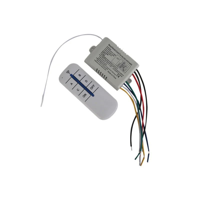 as picture 2019new 220V беспроводной 4 канала ВКЛ/ВЫКЛ Лампы дистанционное управление переключатель передатчик приемник - Цвет: as picture