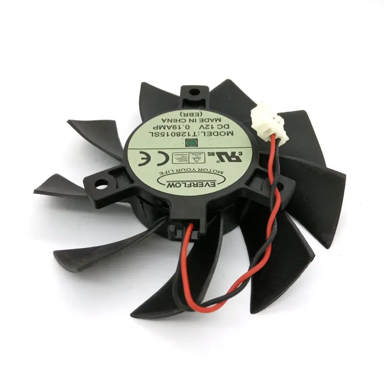 Оригинальные видеокарты вентилятор охлаждения для MSI R4830 R4850 N9600GT N9600GSO T128015SL 12V 0.19A |