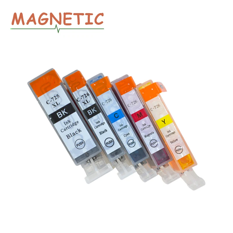 

5pcs For Canon PGI725 PGI-725 Ink Cartridge For Canon PIXMA IP4870 IP4970 IX6560 MX886 MX897 MG5170 MG5270 MG5370 pgi 725 726