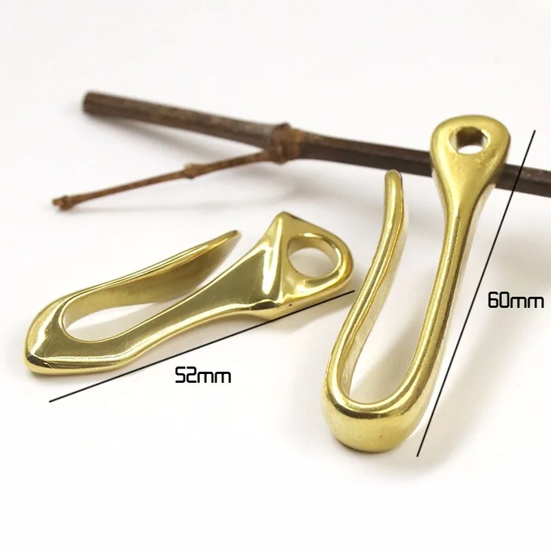 Pure Brass Decorative S Hooks Copper Chained Cloth Chain Bracelet Keychain BD017 | Дом и сад