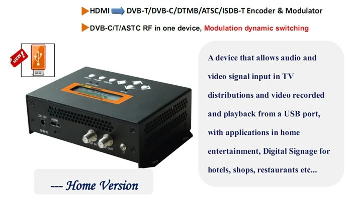 Бесплатная доставка FUTV4656H DVB T MPEG 4 AVC/H.264 HD энкодер модулятор тюнер вход HDMI RF out для