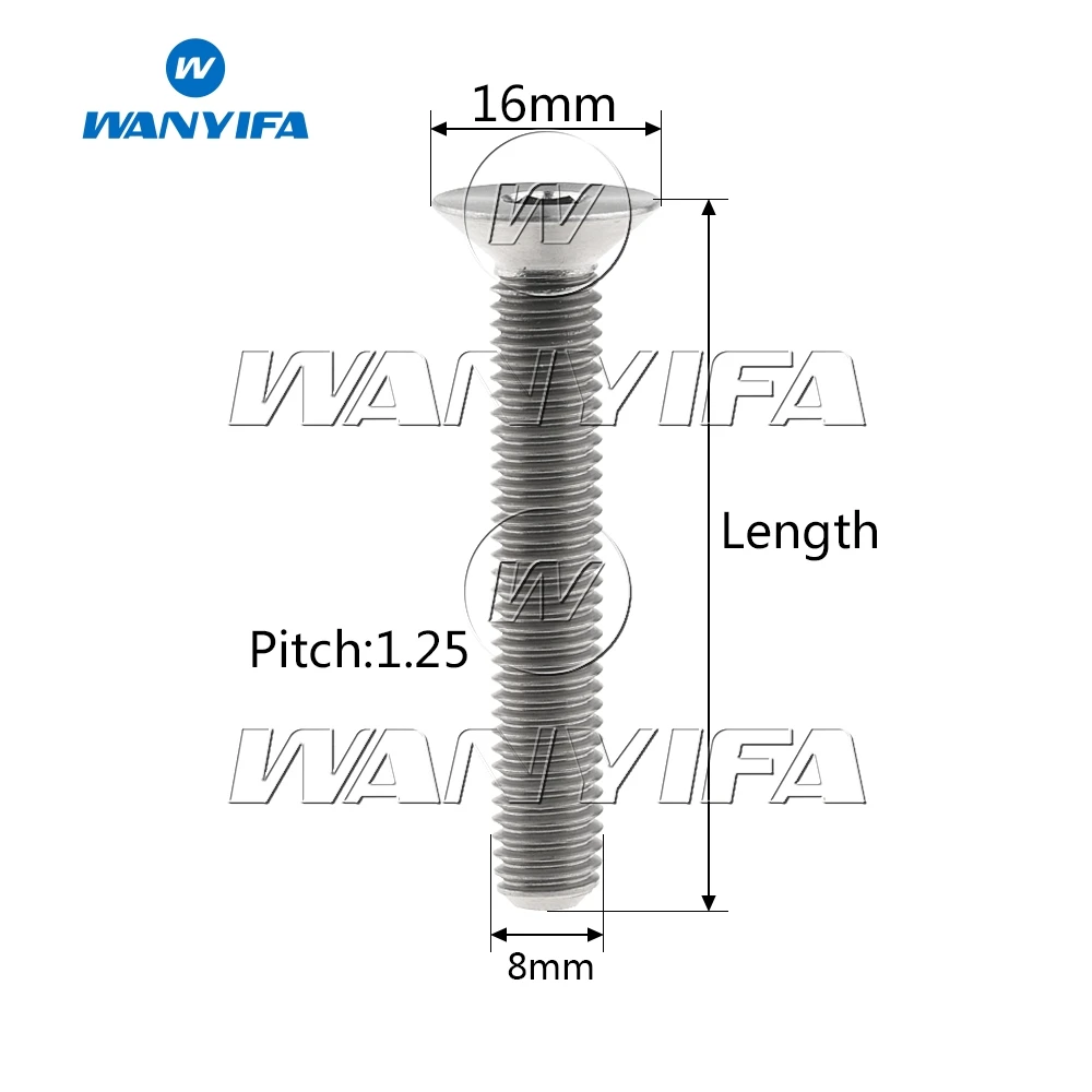 Титановый Wanyifa Ti M8x15 20 25 30 35 40 45 50 60 80 мм стандартный винт для велосипеда мотоцикла |