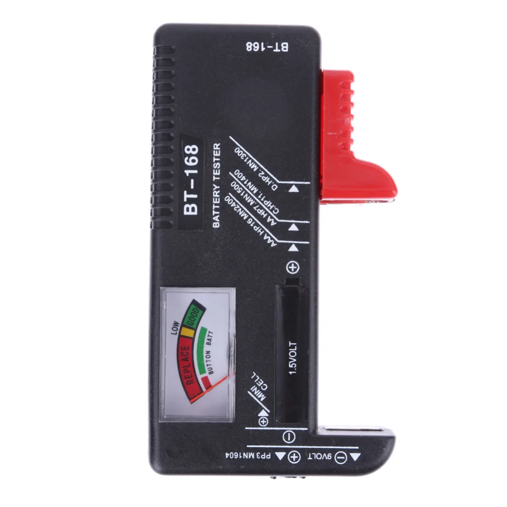

Universal BT168 Digital Battery Tester Volt Checker AA AAA 9V Button Multiple Size Battery Voltage Meter Capacity Tester Tools