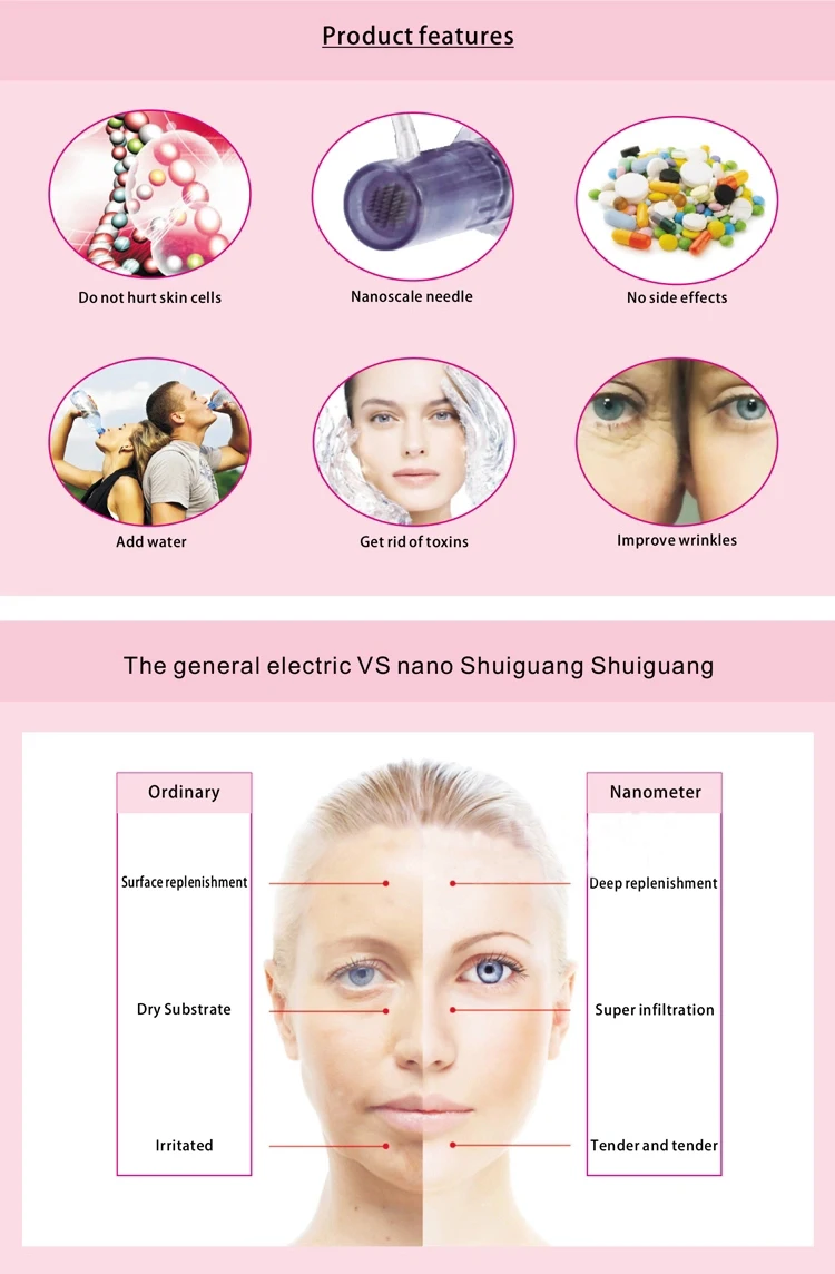 Dropshipping Needle Free Portable Skin injector water mesotherapy mesogun Vital Acid injection microneedle reduce sagging skin