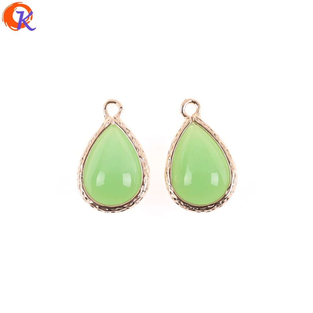 Lime Green Сердечный Дизайн 50 шт 12*19 мм аксессуары для ювелирных изделий/хрустальный кулон/форма капли/Сделай сам/амулеты ювелирные изделия/ручной работы/серьги фурнитура - Цвет: Lime Green