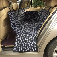 pet carriers oxford fabric paw pattern car pet seat covers waterproof back bench seat travel accessories car seat covers mat