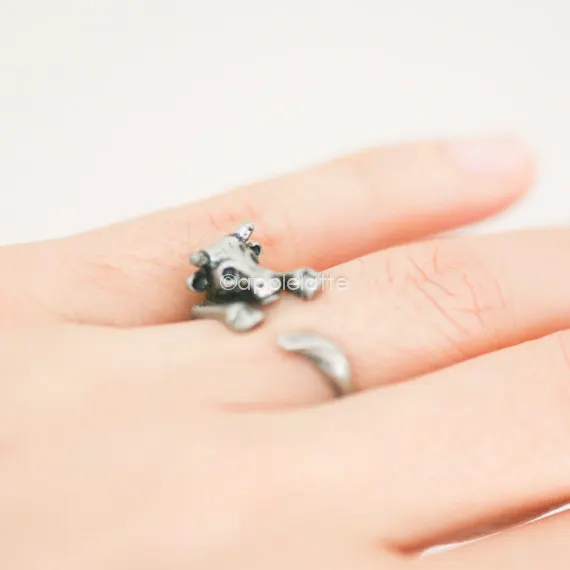 Уникальное регулируемое кольцо в стиле ретро с изображением быка