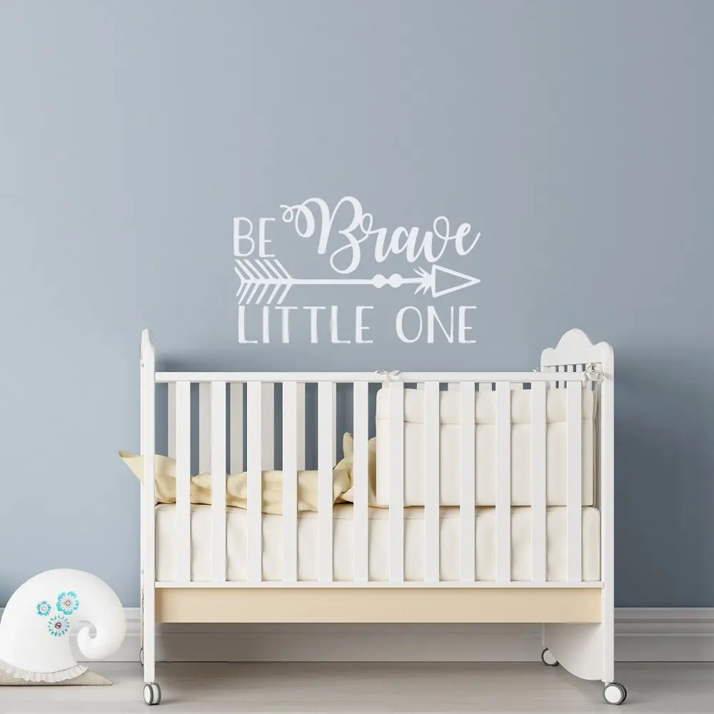 

Be Brave Little One Quote Wall Decal Woodland Nursery Decor Inspirational Quotes Kids Room Wall Art Stickers Bedroom Boys D462