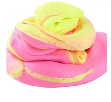 C pink yellow DIY Fluffy Slime Box Soft Light Clay Modeling Polymer Slime Supplies Clay Sand Dynamic Plasticine Toys Tool Kit Boys/girls gift - Цвет: C pink yellow