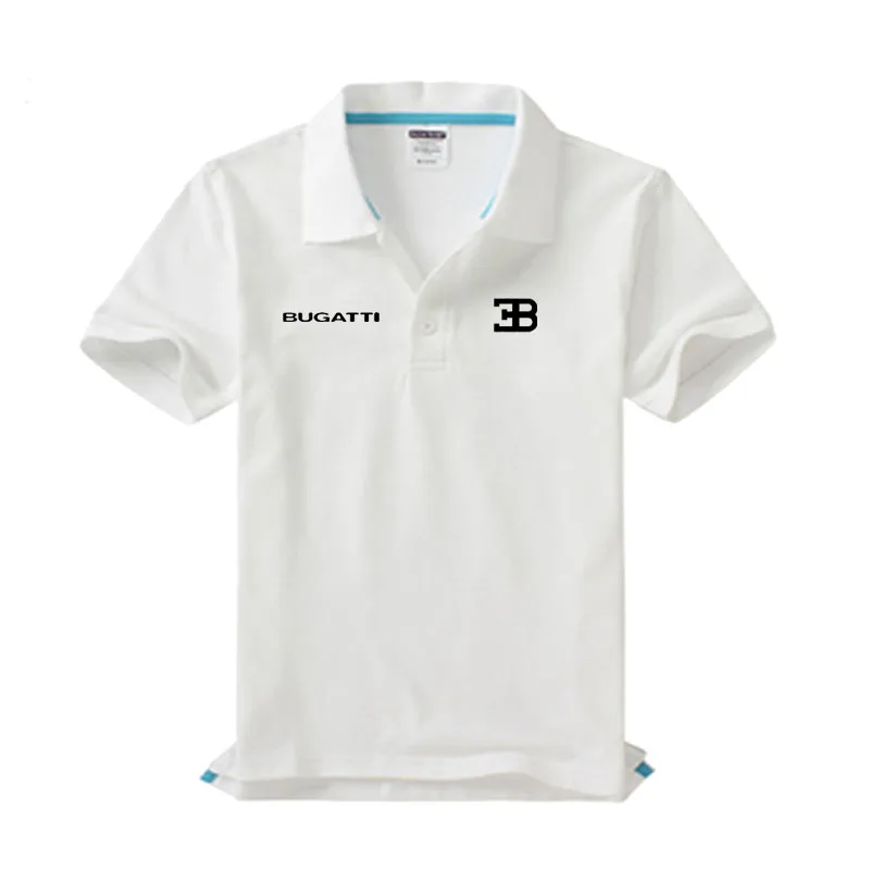 Брендовая одежда Bugatti тенниска с логотипом повседневное Твердые мужской мужские