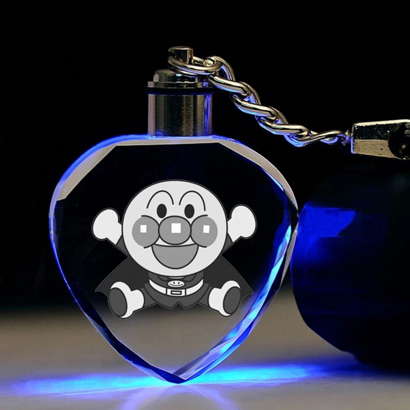 Anpanman брелок в форме сердца из аниме со светодиодной подсветкой фигурка