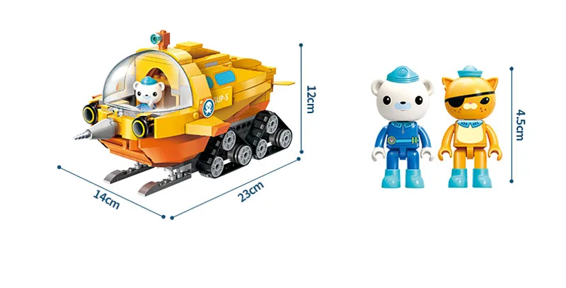 3704 Октонавты строительный блок Octo-Pod Octopod Playset& Barnacles kwazii песо Inkling 698 шт. развивающие Кирпичи Игрушка для Бо - Color: 3704