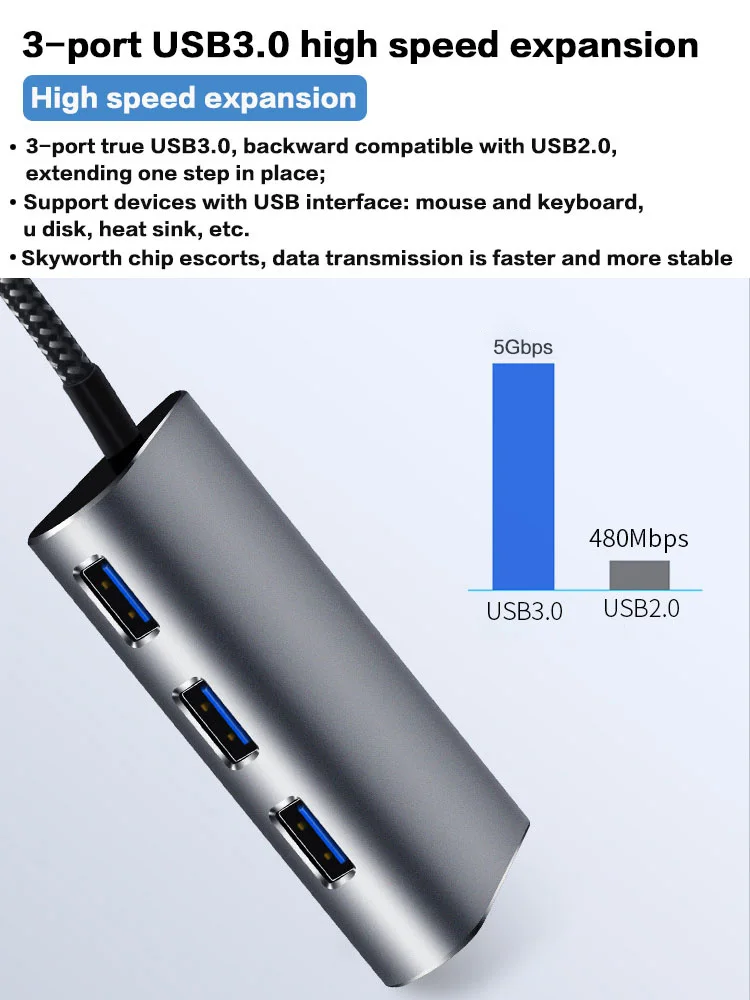 USB C концентратор USB C type C для RJ45 Ethernet сетевой USB 3,0 micro 5A адаптер Thunderbolt 3 для MacBook Pro samsung S8 S9 huawei