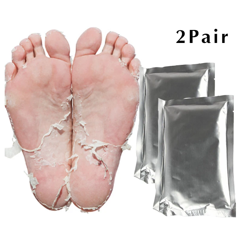 

2 Pair = 4 Piece Baby Feet Exfoliating Foot Mask Magic Skin Peeling Dead Skin Feet Mask Socks Milk Socks for Pedicure Socks