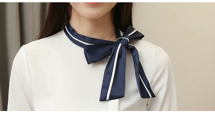 Мода весна 2019 Женская белая блузка Длинные рукава рубашки женские blusas femininas eleganta