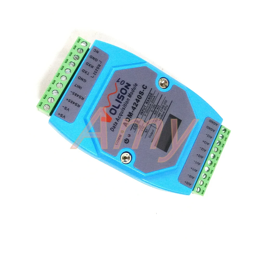ADM-4240 4-полосный аналоговый модуль сбора данных 4–20 мА 0–10 В 0–20 до 485 напряжение
