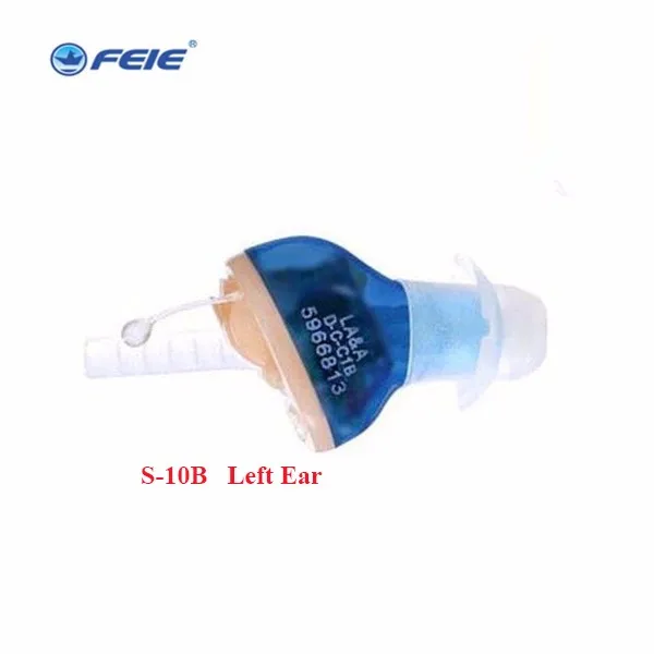 blue for left ear Цифровой чип слуховой аппарат CIC полностью в ушном канале невидимый слуховой аппарат для легкой и умеренной потери слуха пожилых людей S-10B - Цвет: blue for left ear