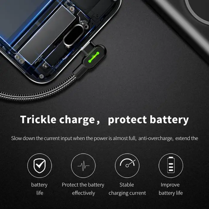 USB 3,1 Быстрый зарядный кабель под прямым углом 90 градусов кабель для синхронизации данных со светом IJS998