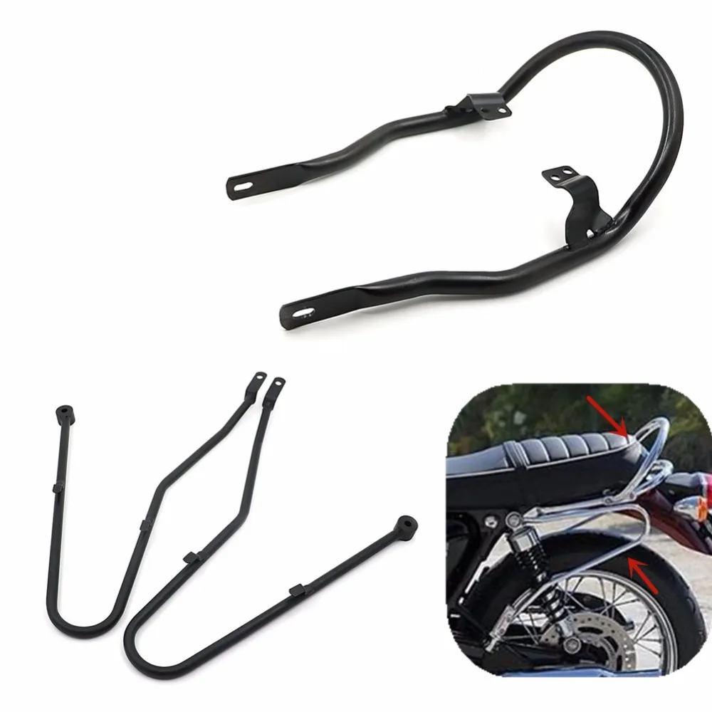 Черный сума сумка Поддержка кронштейн + сзади стойки легковых рукоятки для