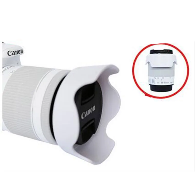 Бленда для объектива камеры White EW 63C EW63C бленда canon 100d 700d 760d EF S 18 55 мм f/3 5 6 IS STM 58 мм|hood