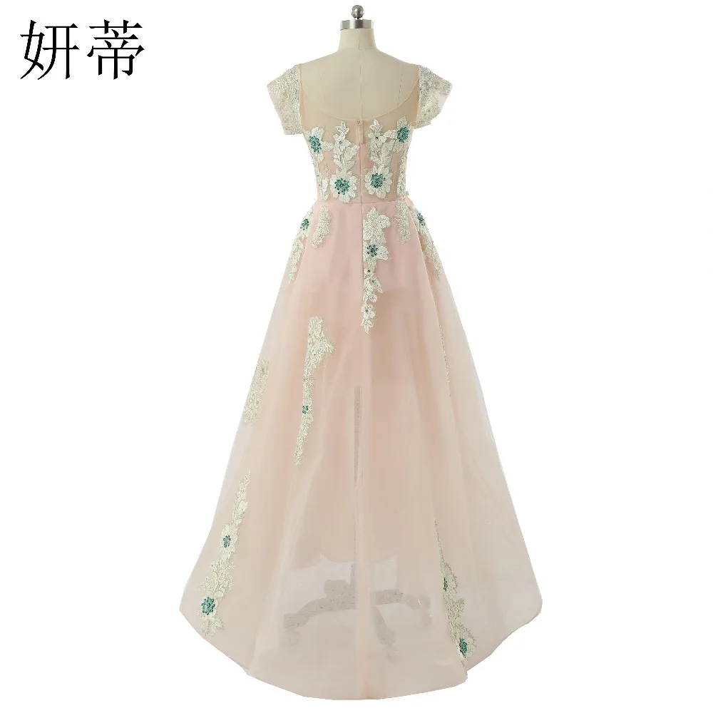 Очаровательное кружевное ТРАПЕЦИЕВИДНОЕ выпускное платье с блестками и бисером