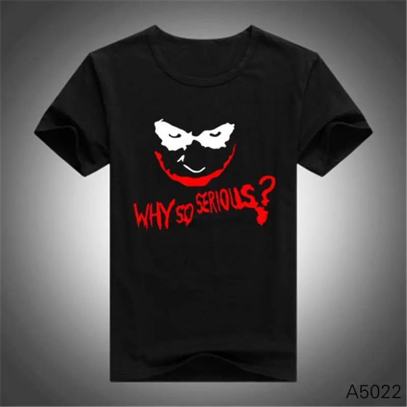 2016 мужская Фильм С Коротким Рукавом Печати Solid Бэтмен Футболки о образным вырезом